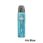 Voopoo Argus Matrix Pod Kit in Iris Blue with iridescent color shift finish and LED display, 1350mAh battery