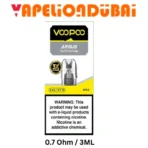VOOPOO Argus Top Fill Pod Cartridge 0.7 Ω 3 ml — balanced draw for MTL with top-fill convenience