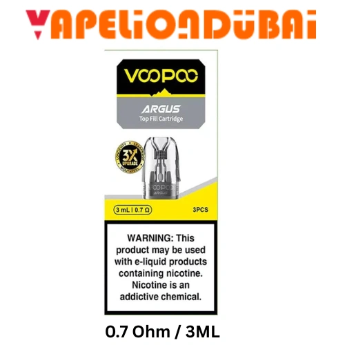 VOOPOO Argus 0.7 Ω Top Fill Pod – 3 ml, Smooth MTL Experience VOOPOO Argus Top Fill Pod Cartridge 0.7 Ω 3 ml — balanced draw for MTL with top-fill convenience