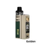 VOOPOO Drag E60 Pod Mod Kit in Golden metallic finish with 2550mAh battery and PnP Pod II tank.