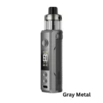 VOOPOO Drag S2 Pod Kit in Gray Metal with a matte metallic finish and ergonomic contours.