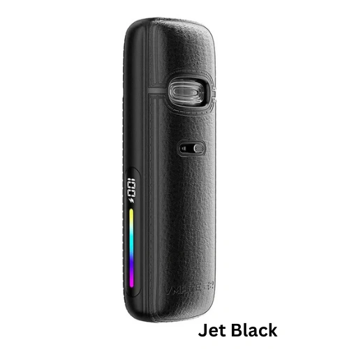 Voopoo VMATE E2 Jet Black – Classic Matte Leather Pod Vape 1500 mAh Voopoo VMATE E2 Pod Kit Jet Black featuring 1500 mAh battery, 30 W output, dual-leather finish, and USB-C fast charging