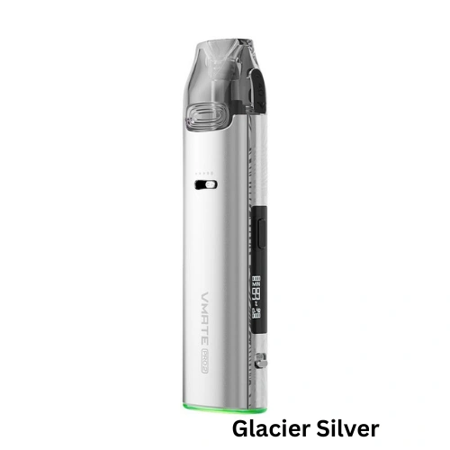 VOOPOO Vmate Pro 2 Glacier Silver VOOPOO Vmate Pro 2 Glacier Silver sleek pod system with 1500mAh battery and OLED display