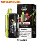 Al Fakher Crown Bar Ultra 25000 Puffs Two Apples vape with smooth red and green apple flavor