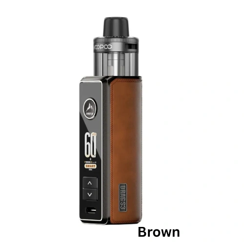 VooPoo Drag S3 Pod Mod Kit in brown leather