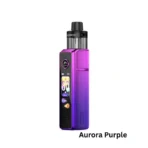 VooPoo Drag X3 in aurora purple with 80W power, touchscreen, capacitive unlock, and 5 mL PnP X pod