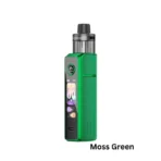 VooPoo Drag X3 in moss green with 80W output, touchscreen, capacitive unlock, and 5 mL PnP X pod