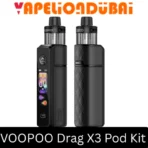 VooPoo Drag X3 pod mod kit with 80 W output, 1.66‑inch touchscreen, capacitive unlock sensor, and 5 mL PnP X pod