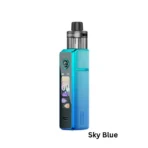 VooPoo Drag X3 in sky blue with 80W power, touchscreen, capacitive unlock, and PnP X pod