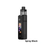 VooPoo Drag X3 in spray black with touchscreen, capacitive unlock, and PnP X pod system