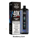 Al Fakher Mega Max 40k Puffs Blueberry Gum flavor disposable vape