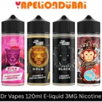 Dr Vape 120ML E-Liquid 3MG freebase vape juice bottle