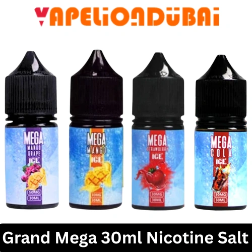 Grand MEGA Salt Nic E-Liquid 30ml bottle for pod vaping