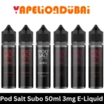Pod Salt Subo 3mg 50ml E-Juice bottle