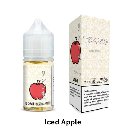 Tokyo Salt Nic Iced Apple 30ml with crisp apple and a cool finish