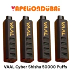 VAAL Cyber Shisha 50000 Puffs vape device with dual mesh coil and modern design.