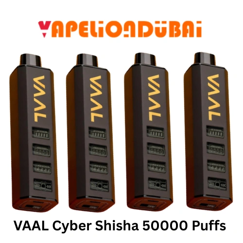 VAAL Cyber Shisha 50000 Puffs vape device with dual mesh coil and modern design.