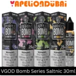 VGOD Bomb Series Salt Nic 30ML nicotine salt e-liquid for low-wattage pod vape devices