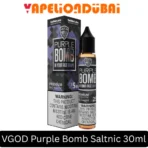 VGOD Purple Bomb Salt Nic e-liquid bottle
