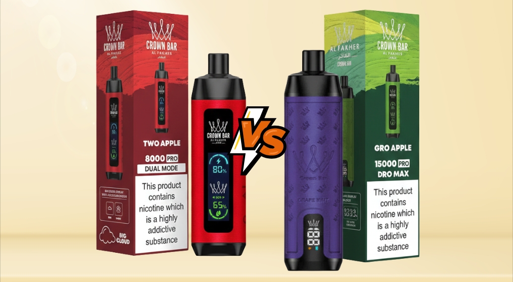 Al Fakher HyperMax 15K vs. Crown Bar 8000 Puffs Which Is the Best Disposable Vape in Dubai
