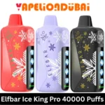 ELFBAR Ice King Pro 40000 Puffs disposable vape with LED display and adjustable airflow, available in Dubai