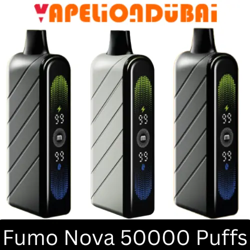 Fumo Nova 50000 Puffs disposable vape with 21ml e-liquid and 850mAh rechargeable battery in Dubai, UAE