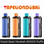 Vozol Gear Hookah 40000 Puffs 3MG disposable vape with dual mode Eco/Power, big DTL clouds, and long-lasting flavor in Dubai