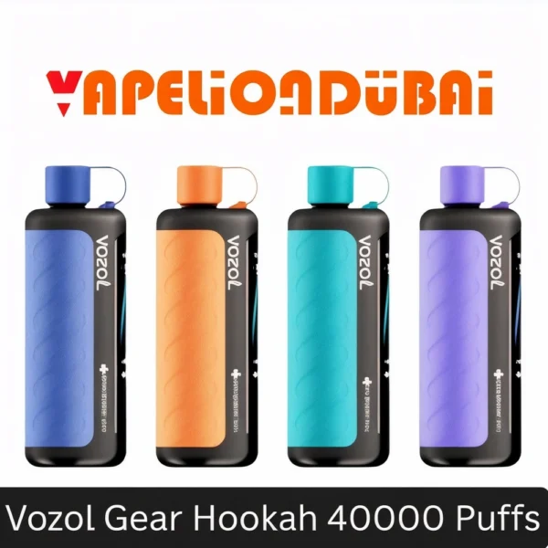 Vozol Gear Hookah 40000 Puffs 3MG disposable vape with dual mode Eco/Power, big DTL clouds, and long-lasting flavor in Dubai