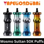 Mosmo Sultan 50K Puffs shisha style disposable vape with bubbling effect in Dubai