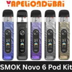 smok novo 6 pod kit refillable vape device with adjustable airflow and long battery life for vapers in Dubai