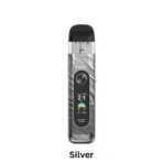 smok novo 6 pod kit silver color pod device with screen and controls