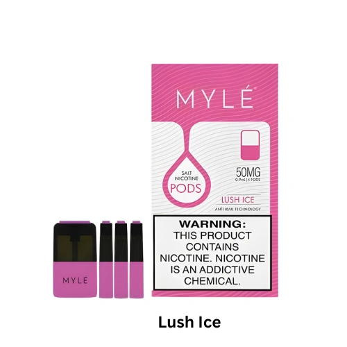 MYLE V4 Pods Lush Ice pre-filled pod with watermelon flavor and menthol ice finish