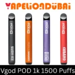 VGOD POD 1K disposable vape with 1500 puffs and 20mg nicotine available at Vape Lion Dubai