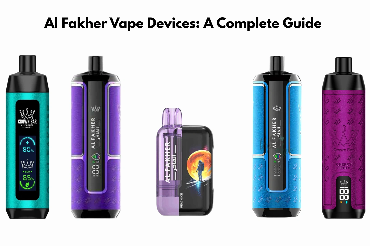 Al Fakher disposable vape device with charging and nicotine strength guide