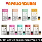 SPRK VAPOR pods in fruit, mint, iced, coffee, and tobacco-inspired flavors