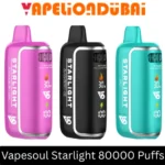 VapeSoul Starlight 80000 Puffs 20MG Disposable Vape with Adjustable Airflow, 15W–30W Power Control and Display Screen