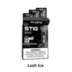 VGOD STIG Lush Ice disposable vape with watermelon and icy menthol flavor