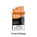 VGOD STIG Tropical Mango disposable vape with ripe mango flavor