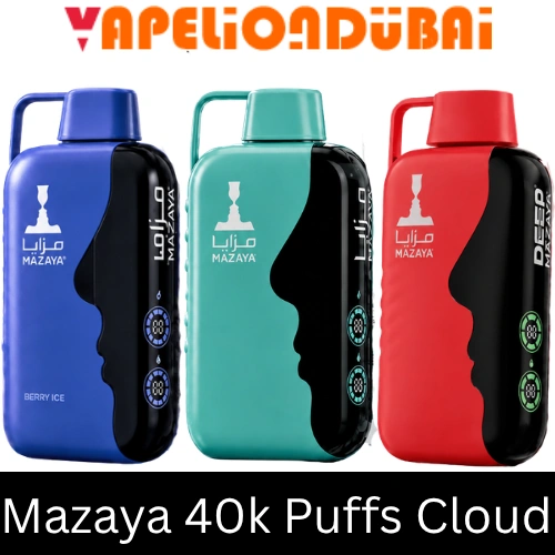 Mazaya Cloud Edge 40000 Puffs 20mg disposable vape with smart display and dual vaping modes