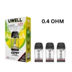 Uwell GPP ALPHA Pod Cartridge 0.4Ω designed for a smooth RDL vaping experience with 3ml capacity