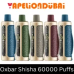 OXBAR Shisha 60000 Puffs 6MG disposable vape with an open DTL draw and smart display.